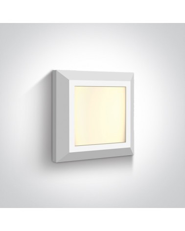 ONE LIGHT Aplique cuadrado blanco LED 3,5W