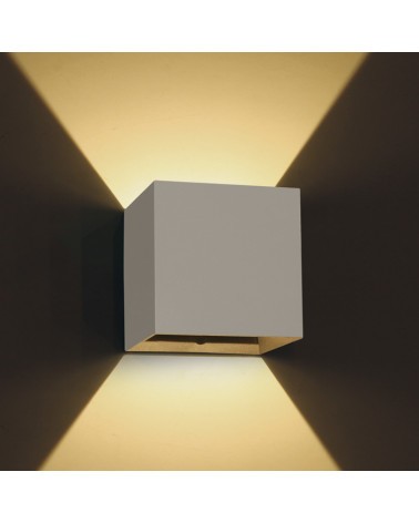 ONE LIGHT Aplique cuadrado blanco LED 2x3W