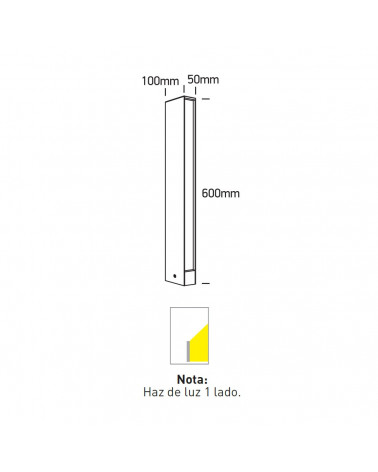 ONE LIGHT Baliza Antracita 8W