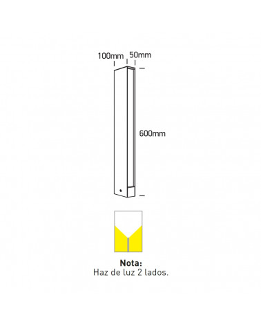 ONE LIGHT Baliza Antracita 2x6W