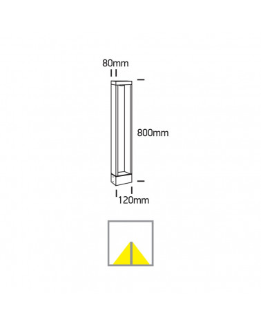 ONE LIGHT Baliza 800 Negra 10W