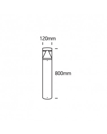 ONE LIGHT Baliza antracita 12W 4000K