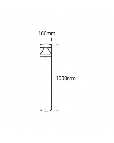 ONE LIGHT Baliza antracita 20W 4000K