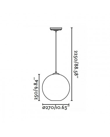 FARO CLARA 3L Colgante Transparente