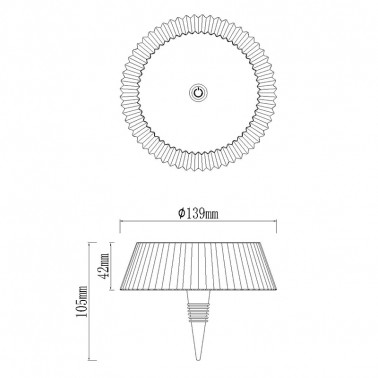 MANTRA RELAX Tapón de botella negro LED recargable