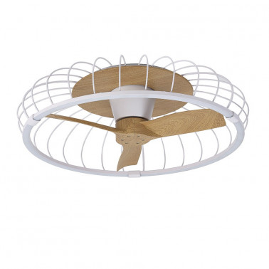 MANTRA NATURE Ventilador con Luz Blanco y Madera