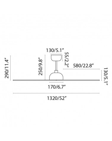 FARO GOTLAND Ventilador de techo negro sin receptor