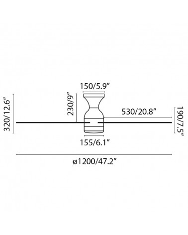 FARO FRASER LED Ventilador de techo blanco sin receptor