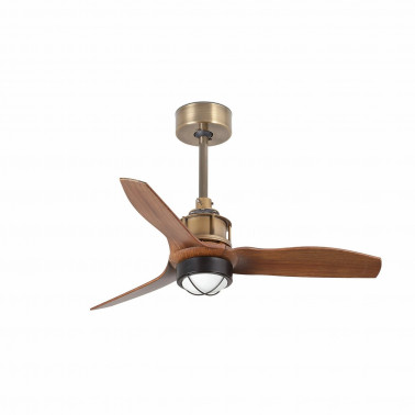 FARO JUST FAN XS DC LED Ventilador de techo oro viejo/madera