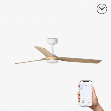 FARO PUNT M DC SMART Ventilador de techo blanco/madera clara