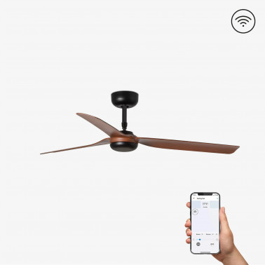 FARO PUNT M DC SMART Ventilador de techo negro/madera oscura