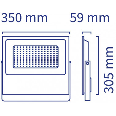 ATMOSS Proyector exterior LED UltraSlim 150W 3200K