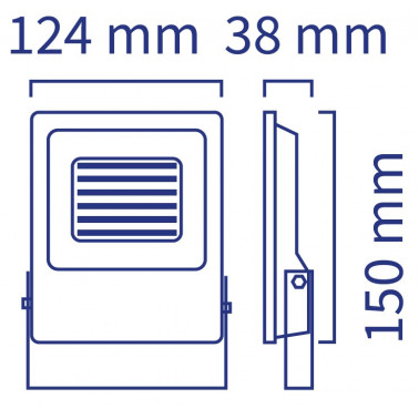 ATMOSS Proyector exterior LED UltraSlim 20W 3200K