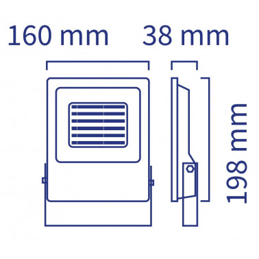 ATMOSS Proyector exterior LED UltraSlim 30W 3200K