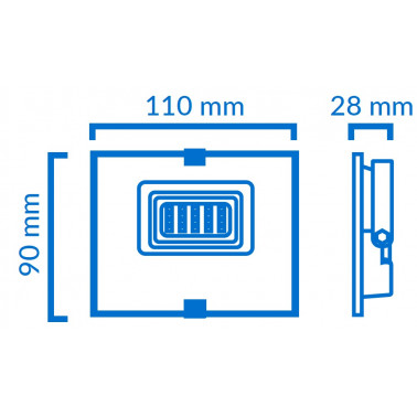 ATMOSS Proyector exterior LED Mini 10W 3200K