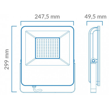 ATMOSS Proyector exterior LED 100W 16000lm 4200K