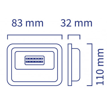 ATMOSS Proyector exterior LED blanco 10W 5000K