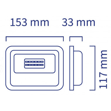 ATMOSS Proyector exterior LED blanco 20W 3200K