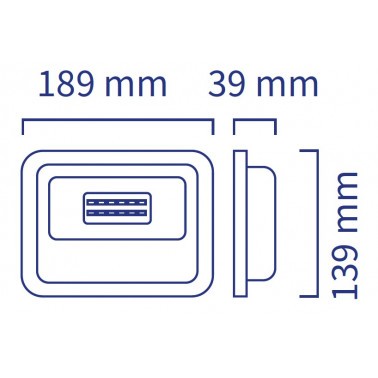 ATMOSS Proyector exterior LED blanco 30W 3200K