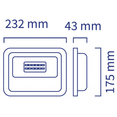 ATMOSS Proyector exterior LED blanco 50W 3200K