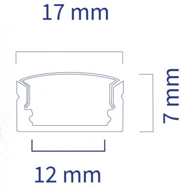 ATMOSS PERFIL ALUMINIO SUPERFICIE TIRA LED 2M