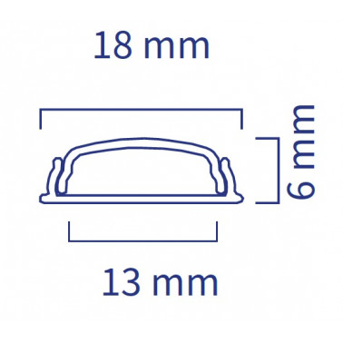 ATMOSS PERFIL ALUMINIO FLEXIBLE TIRA LED 2M