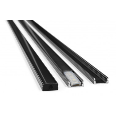 ATMOSS PERFIL NEGRO SUPERFICIE TIRA LED 2M