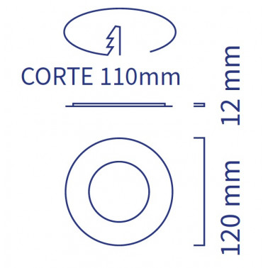 ATMOSS Elyos Downlight LED circular cromo 6W 3200K