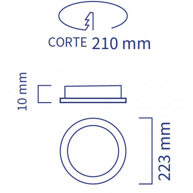 ATMOSS Elyos Downlight LED circular cromo 18W 3200K