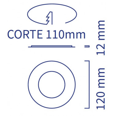 ATMOSS Elyos Downlight LED circular aluminio 6W 3200K