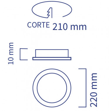 ATMOSS Elyos Downlight LED circular aluminio 18W 3200K