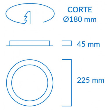 ATMOSS PRF Downlight LED circular blanco 30W 5000K