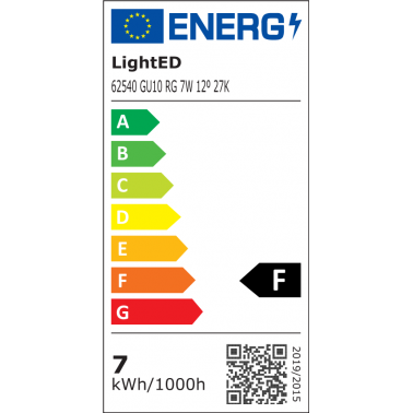 LIGHTED BOMBILLA GU10 7W 12º 2700K Regulable