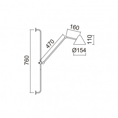 EXO LIGHTING Arm M Aplique negro