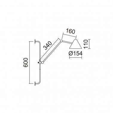 EXO LIGHTING Arm S Aplique negro