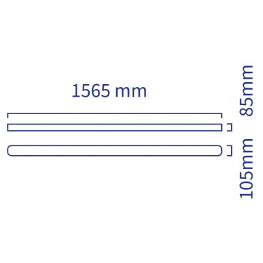 ATMOSS Pantalla estanca T8 2x150CM