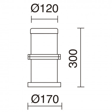 DOPO OMO Baliza negro h300