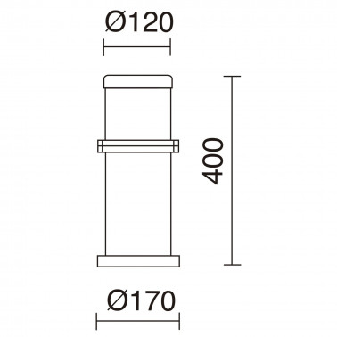 DOPO OMO Baliza marrón cobrizo h400