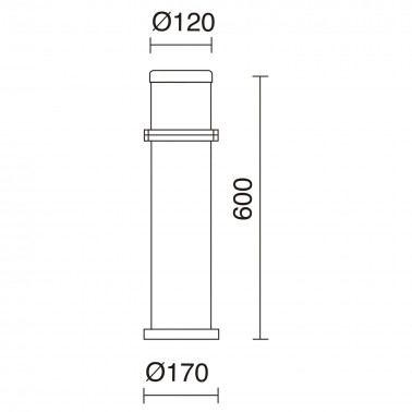 DOPO OMO Baliza negro h600