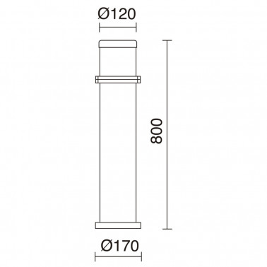 DOPO OMO Baliza antracita h800