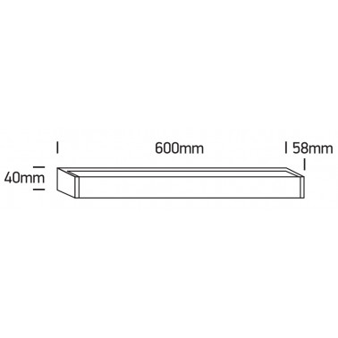 ONE LIGHT Aplique de baño rectangular cromo 15W 3000K