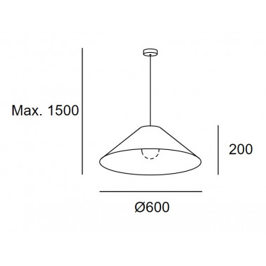 LEDSC4 CARIBE Ø600 Colgante Ratán Natural