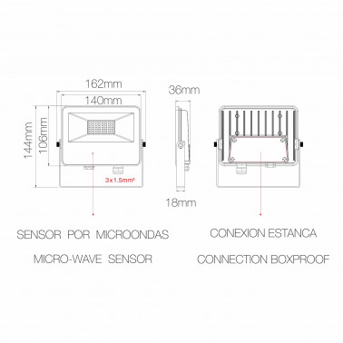 BENEITO FAURE SKY MICROWAVE BLANCO 30W 4000K