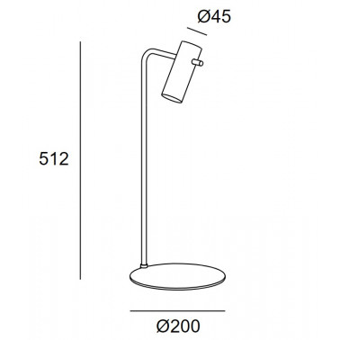 LEDSC4 NUDE Curved Sobremesa Negro