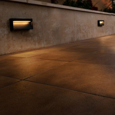 SULION KAMAL LED aplique corten rectangular