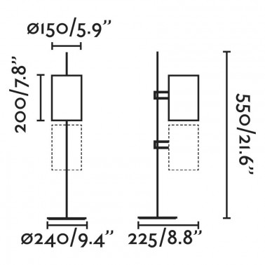 FARO LUPE Lámpara estructura sobremesa negro