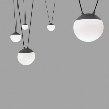 FARO MINE GLASS SPACE 5L Colgante gris oscuro