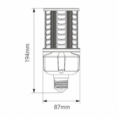 BENEITO FAURE OBO Bombilla LED E27 IP64 27W 5000K