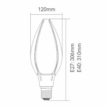 BENEITO FAURE NOA Bombilla LED E27 IP65 85W 2700K