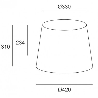 LEDSC4 Pantalla textil blanco Ø420